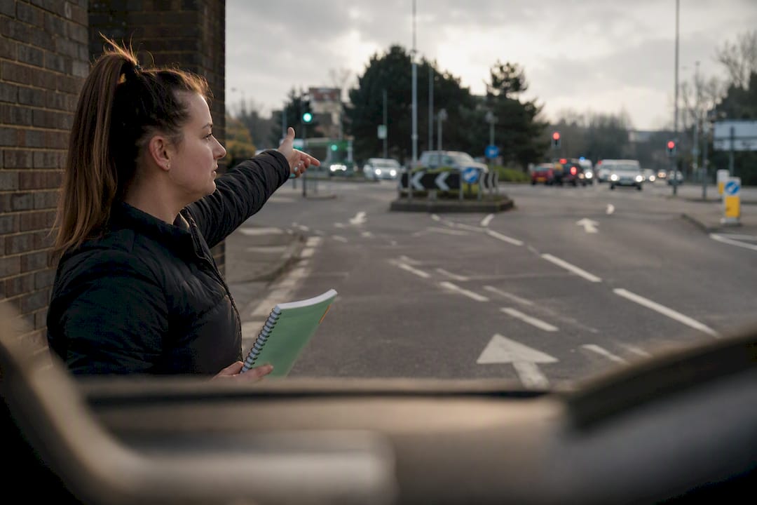 Welcome to Connect Driving School 21 Tolworth junction showing lane and hazard practice