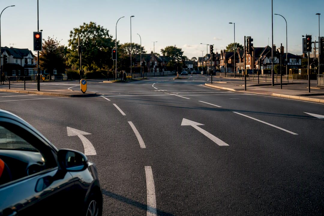 Welcome to Connect Driving School 22 Learner vehicle approaching Hornchurch test junction