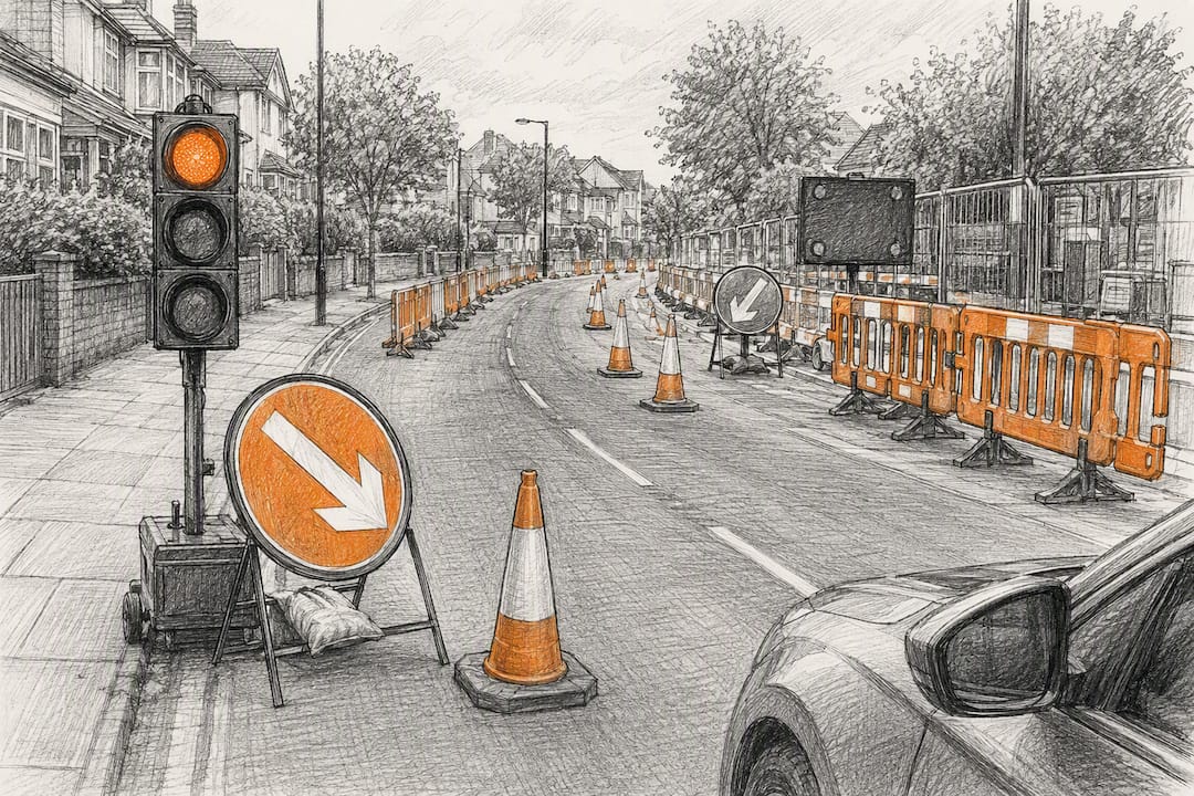 Pass Your Barnet Test: Mudassar's 3 Drills and 5 Roads to Practise 2 UK diversion with temporary traffic lights