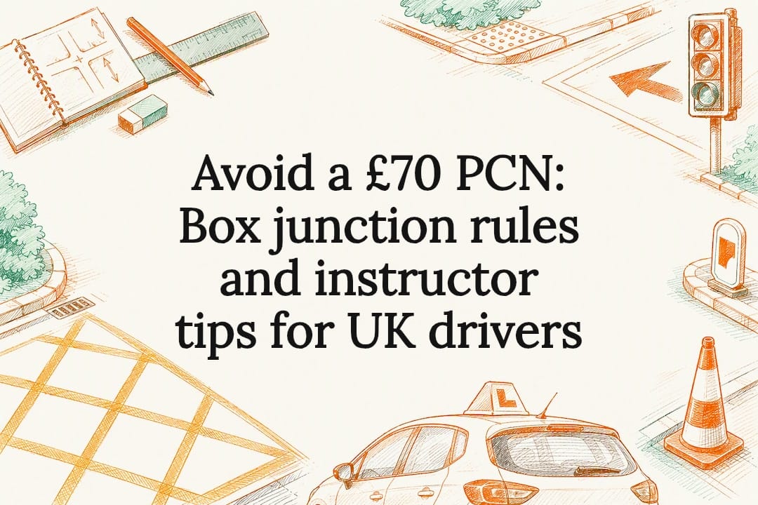 Decorative UK box junction title card