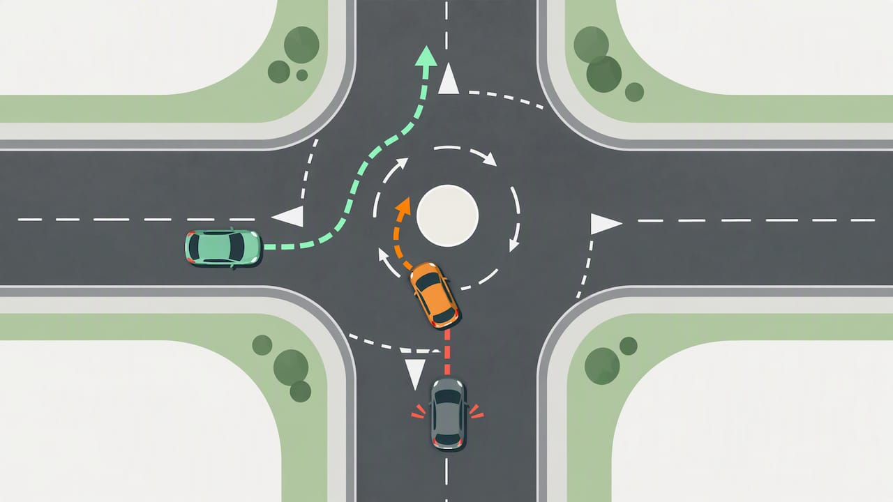 Schematic of steering and braking mistakes
